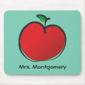 Big Red Apple op maat Muismat (Voorkant)