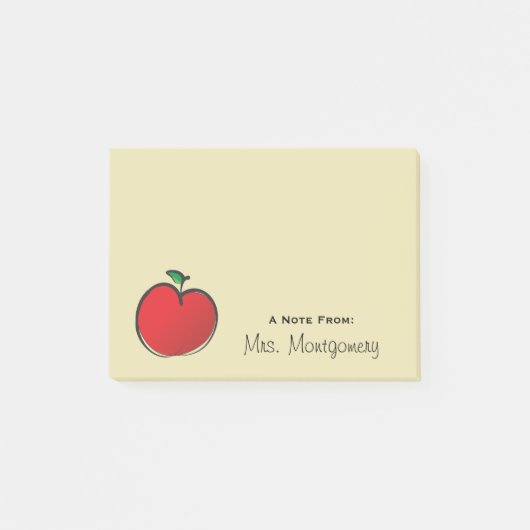 Big Red Apple op maat Post-it® Notes (Voorkant)