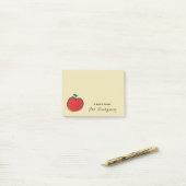 Big Red Apple op maat Post-it® Notes (Op bureau)