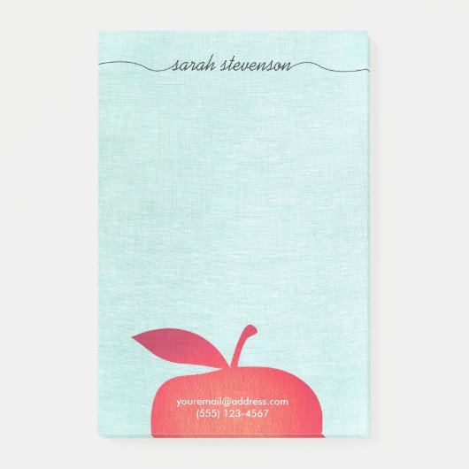 Big Red Apple School Post-it® Notes (Voorkant)
