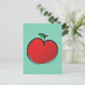 Big Red Apple Tekening Briefkaart (Staand voorkant)