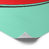 Big Red Apple Tekening Poster (Hoek)