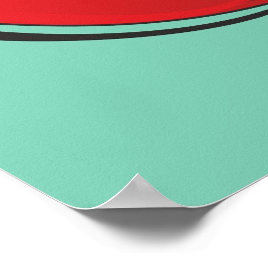 Big Red Apple Tekening Poster (Hoek)