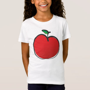 Big Red Apple Tekening T-shirt