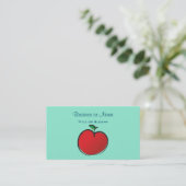 Big Red Apple Tekening Visitekaartje (Staand voorkant)