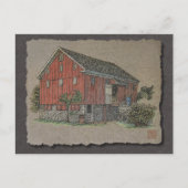 Big Red Bank Barn Briefkaart (Voorkant)