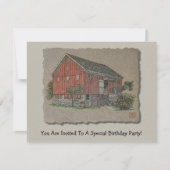 Big Red Bank Barn Kaart (Voorkant)