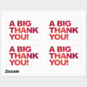 Big Red Bedankt Rechthoekige Sticker (Vel)