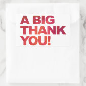 Big Red Bedankt Rechthoekige Sticker (Tas)