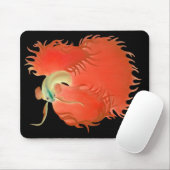 Big Red Betta Fish Mousepad Muismat (Met muis)