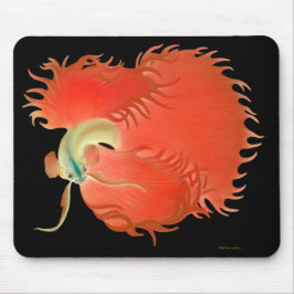 Big Red Betta Fish Mousepad Muismat