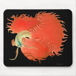 Big Red Betta Fish Mousepad Muismat