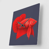 Big Red Betta Fish Plakat Wall klok (Hoek)