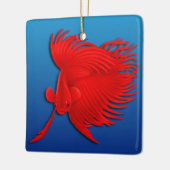Big Red Betta Splendens Fish Ornament (Links)