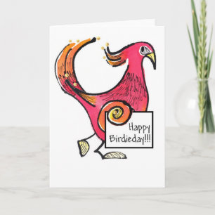 Big Red Birdie Day-kaart Kaart