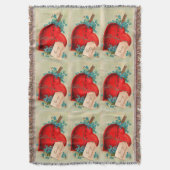 Big Red Bleeding Heart  Valentijn Briefkaart Deken (Voorkant Verticaal)