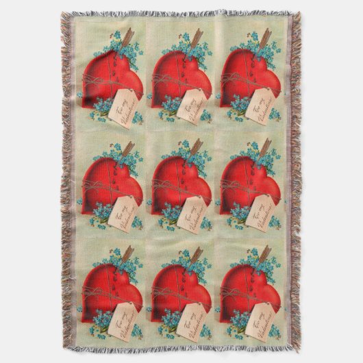 Big Red Bleeding Heart  Valentijn Briefkaart Deken (Voorkant Verticaal)