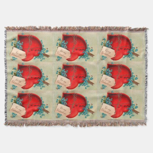 Big Red Bleeding Heart  Valentijn Briefkaart Deken (Voorkant)