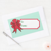 Big Red Bow Christmas Gift Label Labels (Envelop)