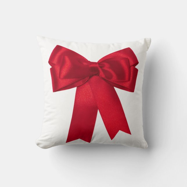 Big Red Bow Pillow Kussen (Voorkant)