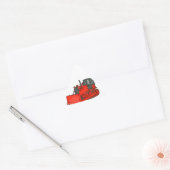Big Red Bulldozer Sticker (Envelop)