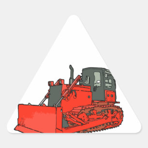 Big Red Bulldozer Sticker