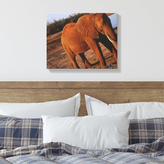 Big Red Canvas Afdruk (Insitu (Slaapkamer))