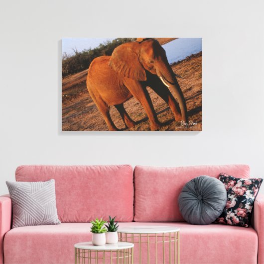 Big Red Canvas Afdruk (Insitu (Woonkamer))