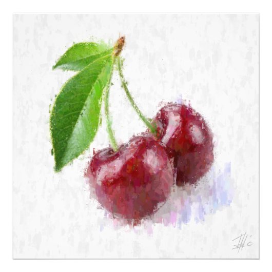 Big Red Cherries Foto Afdruk (Voorkant)