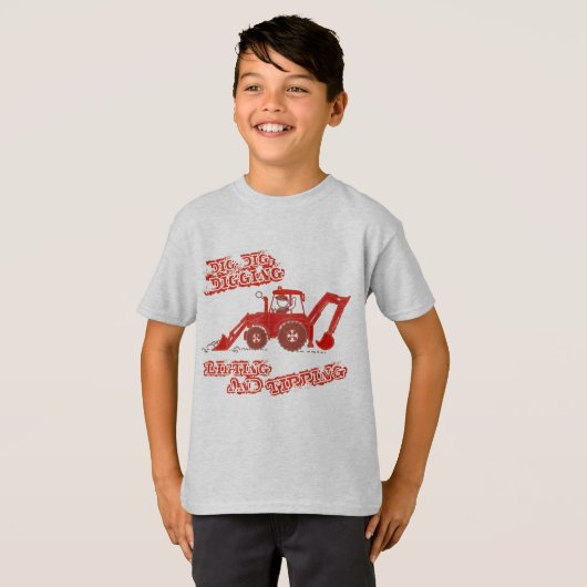 Big Red Digger t-shirt (Voorkant volledig)