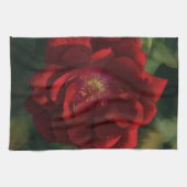 Big Red Dramatic Rose Art Kitchen Towel Theedoek (Horizontaal)