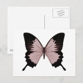 Big Red en Black Butterfly Briefkaart (Voorkant / Achterkant)