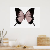 Big Red en Black Butterfly Poster (Keuken)
