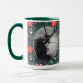 Big Red en White Kerstmis Foto Mok (Links)