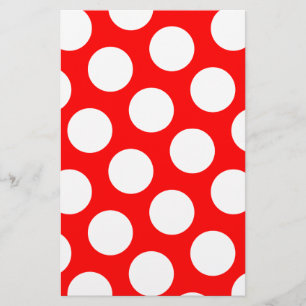 Big Red en White Polka Dots Briefpapier