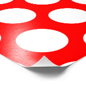 Big Red en White Polka Dots Foto Afdruk (Hoek)