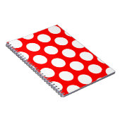 Big Red en White Polka Dots Notitieboek (Rechterzijde)