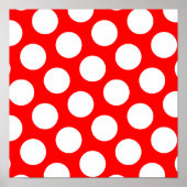 Big Red en White Polka Dots Poster (Voorkant)