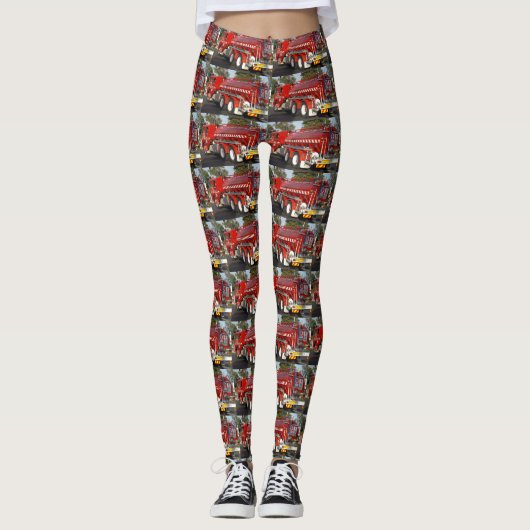 Big Red Fire Engine, Leggings (Voorkant)