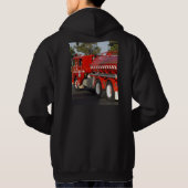 Big_Red Fire Engine, Mannen zwart overtrokken swea Hoodie (Achterkant)