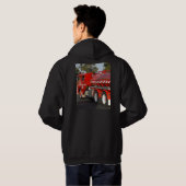 Big_Red Fire Engine, Mannen zwart overtrokken swea Hoodie (Achterkant volledig)
