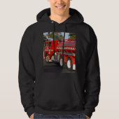 Big_Red Fire Engine, Mannen zwart overtrokken swea Hoodie (Voorkant)