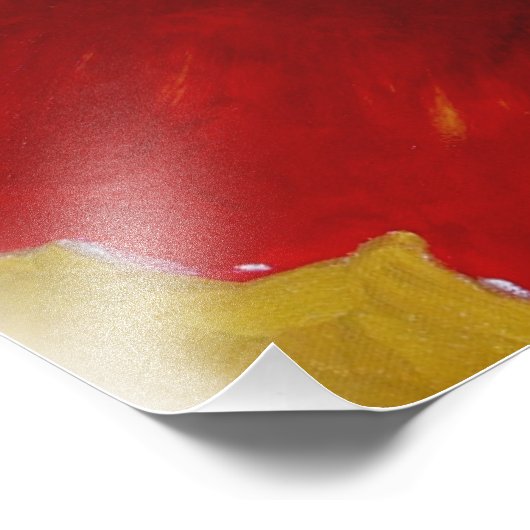 Big Red Floral Poster (Hoek)