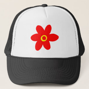 Big Red Flower Trucker Pet