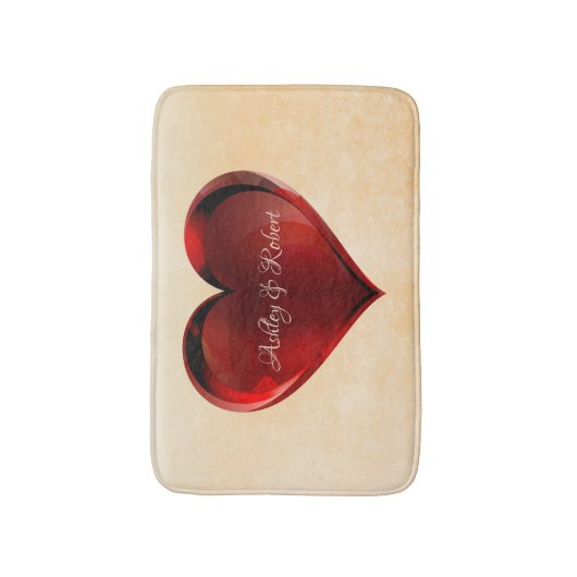 Big Red Heart Badmat (Voorkant Verticaal)