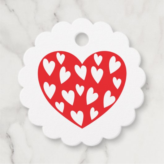 Big Red Heart Bedankjes Labels (Voorkant)