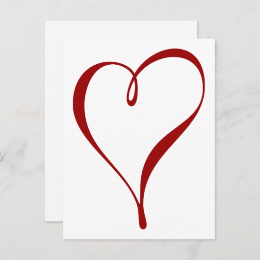 Big Red Heart bespaart het Briefkaart Dates (Voorkant / Achterkant)