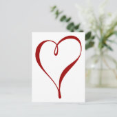 Big Red Heart bespaart het Briefkaart Dates (Staand voorkant)