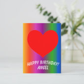 Big Red Heart Briefkaart (Staand voorkant)
