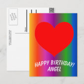 Big Red Heart Briefkaart (Voorkant / Achterkant)